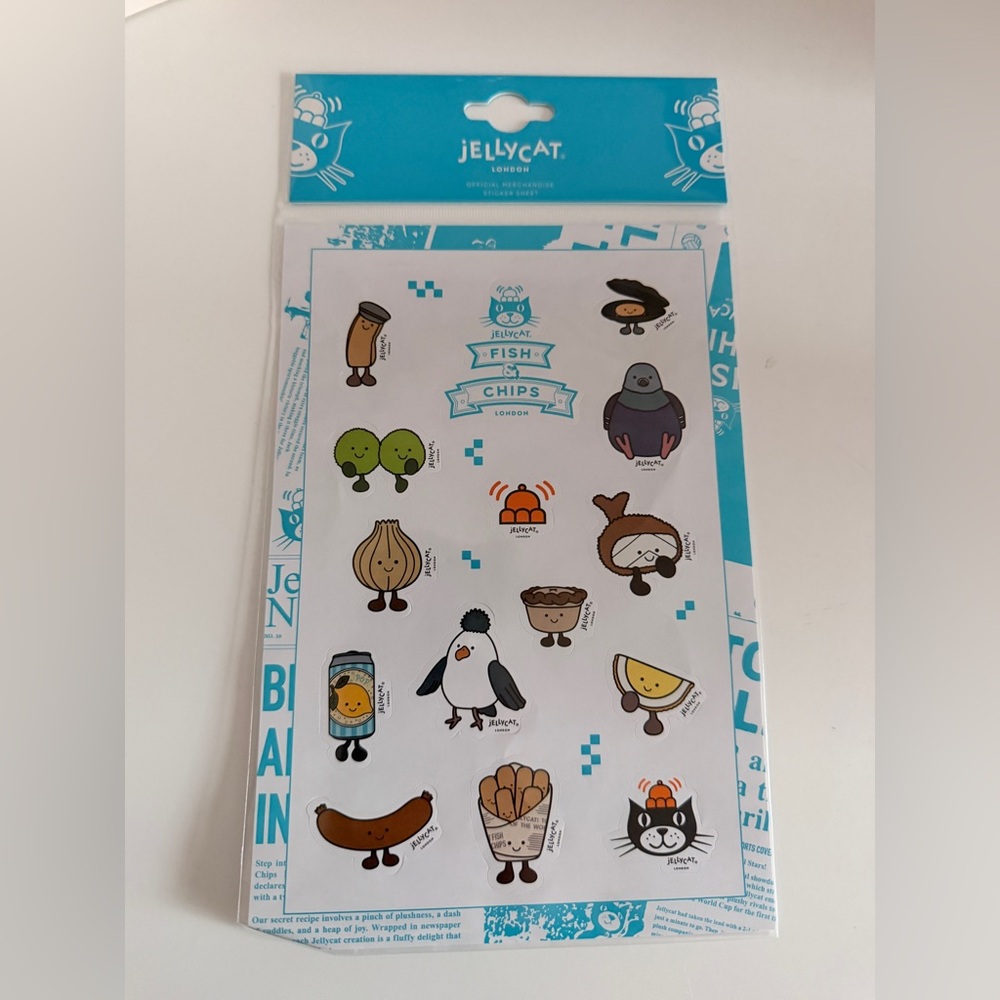 Jellycat Fish & Chips Stickers